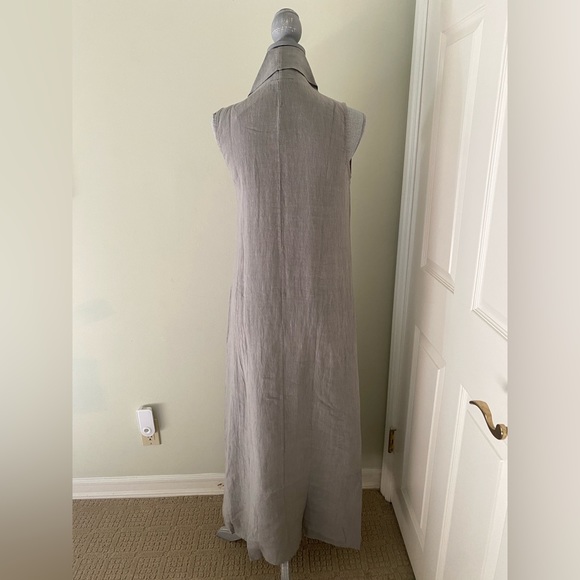 Francesca Bettini Fango Cowl neck midi dress gray. Made in Italy NWT - Picture 4 of 7